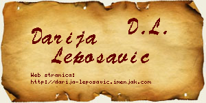 Darija Leposavić vizit kartica